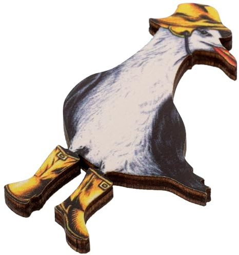 Broche Épingle Décorative Oiseau en Bois pour Vêtements | Style Esthétique et Adorable, Motif Animal, Usage Polyvalent pour Chapeau, Châle, Costume ou Col