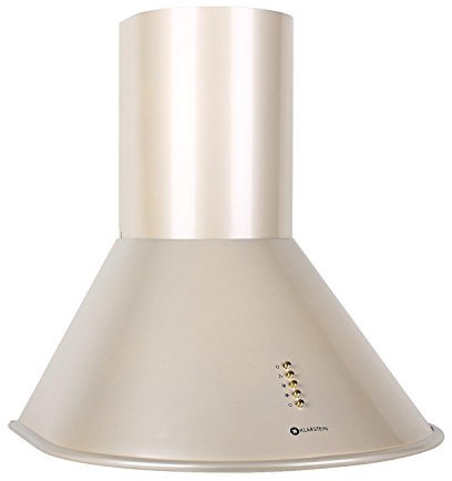 Klarstein Lumio Primo Retro Cooker Hood - 60 cm Thick, 430 m³/h Power Extraction, Bar for Hanging Pots and Pans, Grease Filter, Halogen Lamp, Stainless Steel Casing, Beige