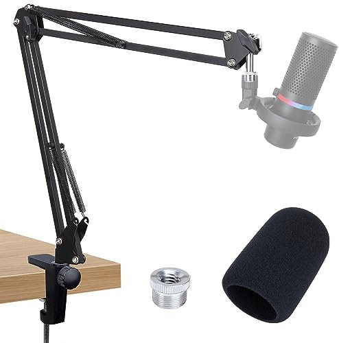 HyperX DuoCast Galgenarm - HyperX Mikrofonarm kompatibel mit HyperX DuoCast, Mikrofonarm mit Mikrofonabdeckung, Verbesserung der Klangqualität, Mikrofonarm für DuoCast von SUNMON
