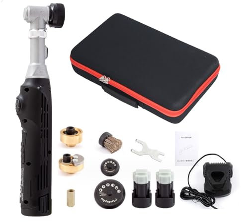 Mini Lucidatrice a Batteria, Lucidatrice per Auto di Piccole Dimensioni, 5 Marce Regolabili, con 2 Batterie e Caricabatterie da 12 V 2500 MAh (Spina UE)