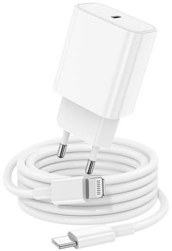 iPhone Schnellladegerät mit Ladekabel, iPhone Schnellladekebel 2m kable mit 20W USB C Ladegerät Adapter Stecker for Apple iPhone 14 Plus/13 Pro/13 Pro Max/12/11/SE/XS/8/7/6/iPad