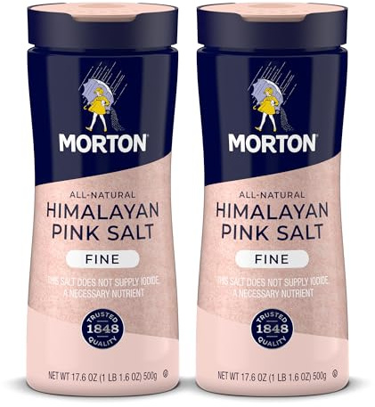 Morton All Natural - Sale dell'Himalaya rosa, fine, 500 g (confezione da 2)