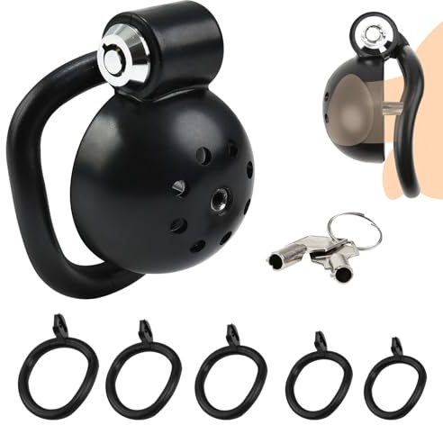 BDSMYEE Peniskäfig klein mit Dilator Harnröhre,Chastity Cage Male small mit 5 Hodenringe,Keuschheitskäfig Keuschheitsgürtel für Herren,BDSMs Spielzeug hart,BDSM Set Sklaven Sexspielzeug (Schwarz)