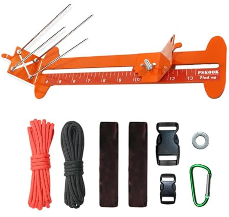 Hugsweet Paracord Armband Jig Kit, Jig Bracelet Maker Mit Fallschirmschnur, Verstellbares Paracord Bracelet Maker Kit Aus Edelstahl, Paracord Braiding Weaving Kit - (Zufällige Seilfarbe) 35×10×5,5 cm