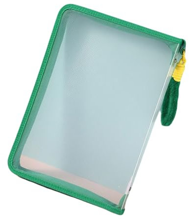 Dokumententasche mit 4 Fächern, transparent, für Schule, Büro