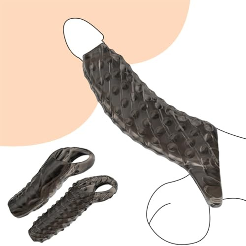 Funda de silicona para pene, funda para pene, funda para pene, manguito para pene, manguito para pene, funda para pene, funda para pene, funda para pene (negro)