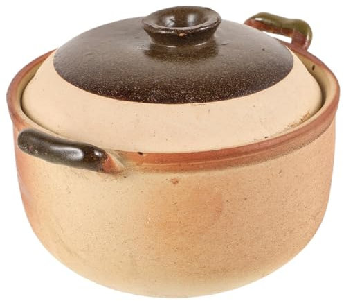 DUANSIYU Tegame Terracotta Casseruola Pentole di Argilla Grezza Pentole Pentola di Argilla for Cucinare Pentole di Argilla for Cucinare Pentola di Argilla Pentola in Ghisa con Coperchio
