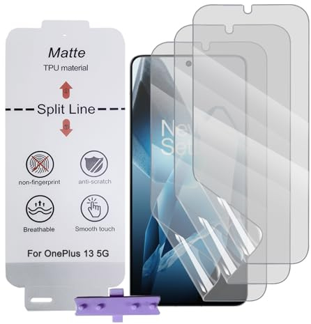 SLBESTLUC Schutzfolie Matt für OnePlus 13 5G, 3 Stück Hydrogel Folie TPU Displayschutzfolie, Blendschutz, Anti-Fingerabdruck Screen Protector, keine Blasen(Nicht Glas Schutzfolie)