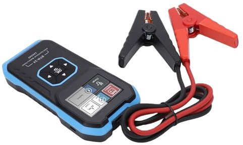 Fafeicy Probador de Batería de Automóvil, Material ABS, Analizador de Batería Automático de 12 V 24 V con Pantalla a Color para Camiones, SUV, Vehículos Recreativos