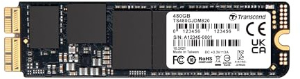 Transcend JetDrive 820 - Kit de disco duro sólido interno SSD 480 GB para Mac