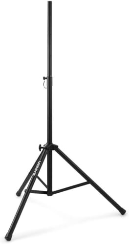 Vonyx LS04 Pro Lautsprecherständer bis 80 kg, Lautsprecher Stativ, Schwarz | Stative Hochständer Boxen Speaker Stand, Höhenverstellbar bis 2M. Boxenstativ mit Sicherheitsstift, Boxenständer, Lichtstativ