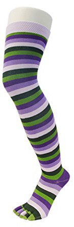 TOETOE - Essential Women Everyday Cotton Over-Knee Toe Socks (1 Pair) (US, Numeric, 4, 11.5, Regular, Regular, Forest)