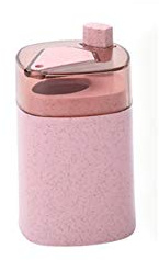 AKOAK 1 Pack Solid Color Toothpick Holder, Toothpick Storage Box, Pop-up Automatic Toothpick Rack Dispenser, Strong and Safe (Pink)