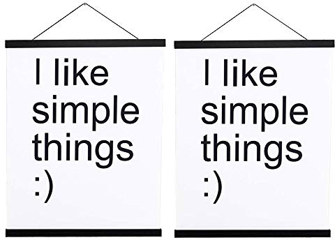 Sanauto Posterleiste Posterschiene Poster, Magnet Magnetische Holz Poster Aufhänger Halter Rahmen Leisten Bild Bilder Bilderleiste Bilderrahmen 50x70 50x100 50x75(50cm, Schwarz, 2 Packungen)