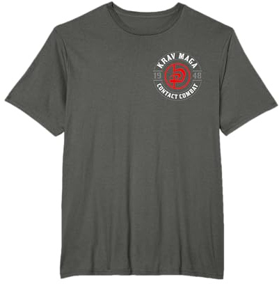 Old School Krav Maga T-Shirt avec Logo hébreu pour Homme et Femme T-Shirt