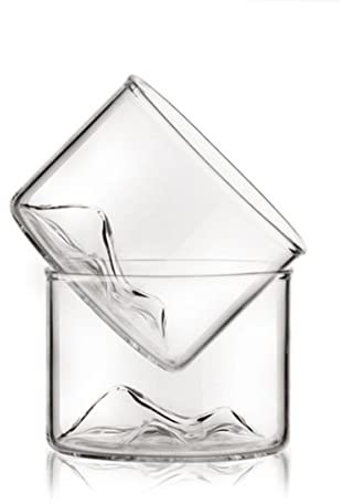 Verre à whisky de montagne Transparent avec Base en bois créatif résistant à la chaleur verre à bière vin eau tasse à thé ensemble Bar verres