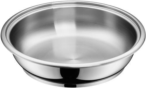 WMF Click&Serve - Sartén (24 cm, apta para inducción, sin mango de acero inoxidable, acero Cromargan, apta para horno)