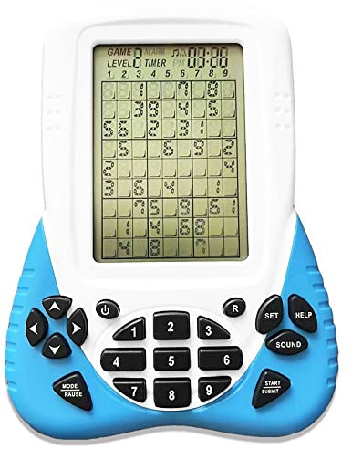 Bornkid Sudoku Electronic Brain Games Console for Kids Aldults Elderly with Two Million 9×9's Puzzles From Easy To Hard 3.5 Inches Eye Protection Screen (Blue)
