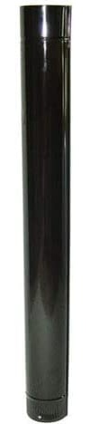TUBO CHIMENEAS O ESTUFAS DE LEÑA GRIS GALVANIZADO Y NEGRO VITRIFICADO DE 1 METRO DE LARGO, IDEAL ESTUFAS DE CAMPO CORTIJOS MASIAS RURALES, TUBO ESTUFA DESDE 100MM HASTA 500MM (125, NEGRO)