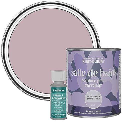 Rust-Oleum Pink Water-Resistant Bathroom Tile Paint in Matt Finish - Little Light 750ml