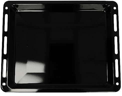 vhbw teglia compatibile con Siemens forno - 45,8 x 36,5 x 4 cm, antiaderente, smaltata, nero