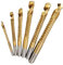 Bestgle 6pcs HSS Twist Drill Bits, 3-8mm Titanium Coated Serrated Grooving Cutting Carpenter Side Cutting Tap Spiral Saw Drill Bit Woodworking Wood Metal Plastic Hole Holesaw Tool