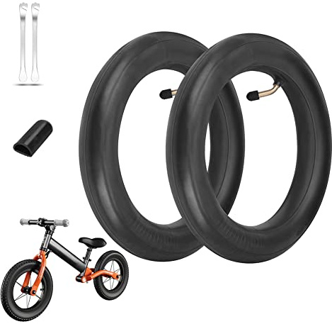 YHTSPORT 2-Pack 12 1/2 x 2 1/4 Inner Tube 12.5x2.25 Scooter Tire Tubes, 12 Bicycle Tyre Tubes Compatible with Most Kid Bike Tubes, with 2 Tire Sticks + Stand Cover