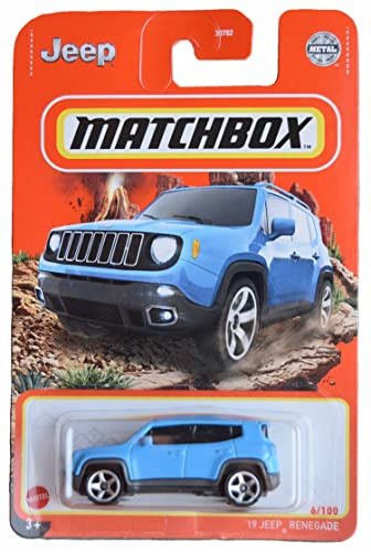 Matchbox Jeep Renegade 2019 1:64 Scale Tragbar Kinderspielzeugauto Jeep Wrangler 3+ Jungs & Mädchens ab 3 Jahren