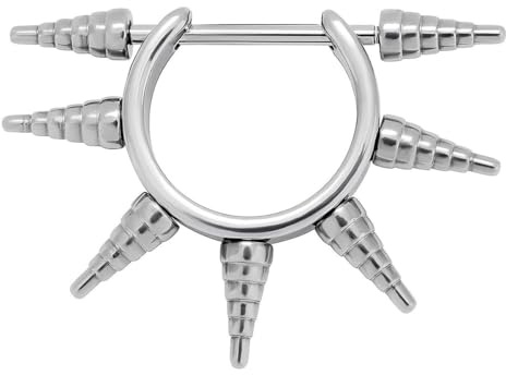 Soul-Cats Brustwarzenpiercing Edelstahl Brustpiercing Septum Strass Nippelpiercing