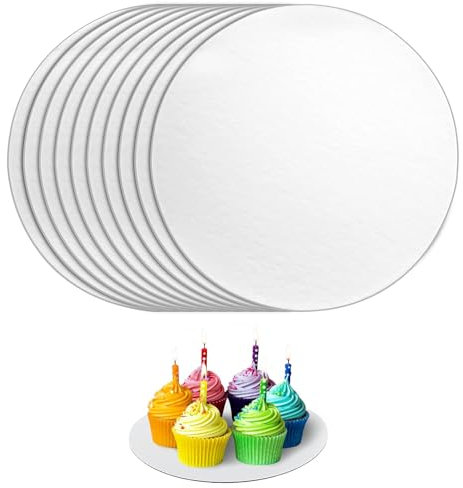 aghoer Cake Board,10 Stück Tortenunterlage Rund,30cm Cake Board Weiß, Tortenunterlage Rund, für Transport Kuchen und Torten Unterplatten Cake