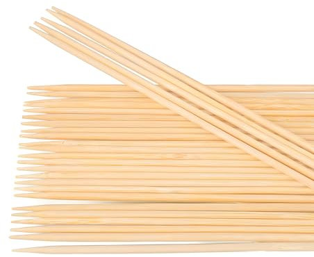 Lot de 80 brochettes en bambou naturel de 15,2 cm pour barbecue, apéritif, fruits, cocktail, brochettes, fontaines à chocolat, grillades, barbecue, cuisine, travaux manuels et fêtes. Diamètre : 3 mm