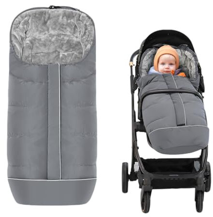 Liemuao Chancelières pour Poussettes Universelle, Sac de Couchage Bébé Hiver Chaud Imperméable Nid d'ange Velours, Antidérapante Couverture Passage Harnais 3 et 5 Points pour Enfants de 6-36 Mois