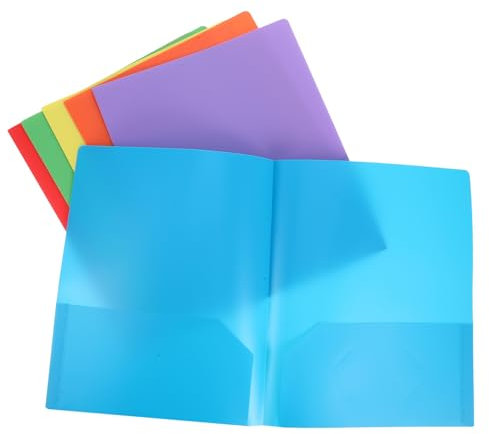CAXUSD 6stücke Plastikordner Mit Zinken Und Zwei Taschen Für Aktenschränke Schule Und Büro Organisierter Dokumentenordner