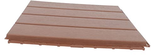 NULYLU Courtyards Holz-kunststoff Bodenbelag Für Balkon Und Garten Rutschfest Und Langlebig Für Outdoor-bereich Und Terrassenrenovierung Holzoptik Braunrot