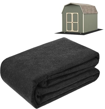 M METERXITY Outdoor Storage Shed Mat, 10x10 FT Waterproof Small Shed Flooring Mat for Patio Furniture Floor Protecting from Wear/Liquid/Dust/Oil, Non-Slip Carport Pad [Grey]