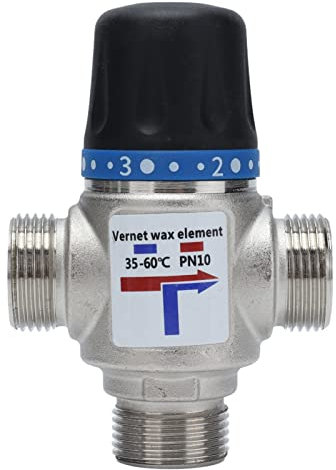 Mitigeur Thermostatique à Coupure Automatique Dispositif de Contrôle de la Température Grand Mélangeur de Flux Mitigeur Thermostatique à 3 Voies Contrôle de la Température (G3/4)