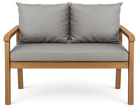 Setgarden® Kissen für Gartenbank mit Rückenlehne, Set – doppelseitiges Kissen für Schaukel und Bank, erhältlich in verschiedenen Farben und Größen (Hellgrau, 110 x 60 x 50 cm)