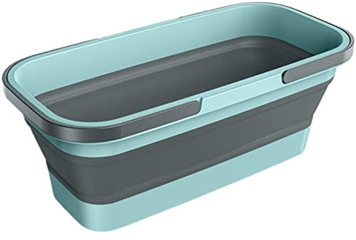 Secchio per mocio con Doppia Maniglia Portatile e Pieghevole per Uso Interno ed Esterno