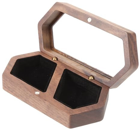 WOFASHPURET Box Aus Holz Eleganter Schmuckhalter Für Verlobungsringe Und Eheringe Für Hochzeiten Und Besondere Anlässe Tragbar Leicht Und Dekorativ