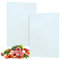 Lot de 2 planches à découper en verre trempé, pieds en caoutchouc antidérapants, 20 x 28 cm, plateau durable pour comptoir de cuisine, table, incassable, résistant à la chaleur