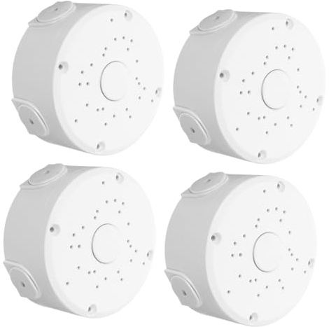 4 Pack White Plastic Junction Box for Outdoor and Indoor Connections