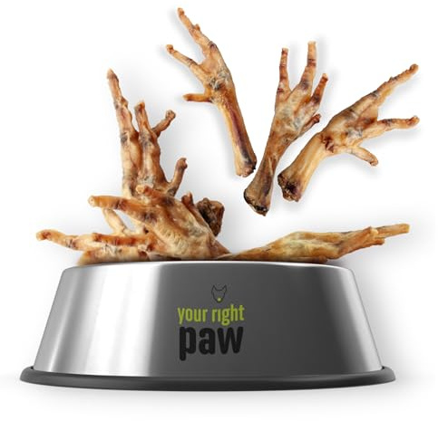 Hühnerfüße für Hunde 200g– 100 % natürliche Kauartikel – getreidefrei, proteinreich, aus Europa – Your Right PAW