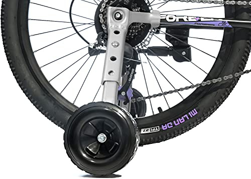 MOSHAY Roll Over Immagine per Zoom in bici ruote di allenamento adatta 16 18 20 22 24 pollici bambini bicicletta variabile (black2)