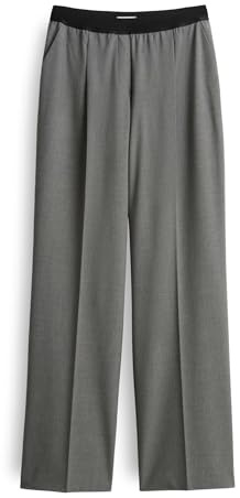 OPUS Damen Wide Leg Pants | MAROU City Wide Leg Bundfaltenhose mit Komfortbund Easy Grey, 42