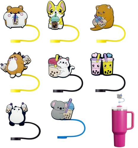 8 capsules de paille Bubble Tea