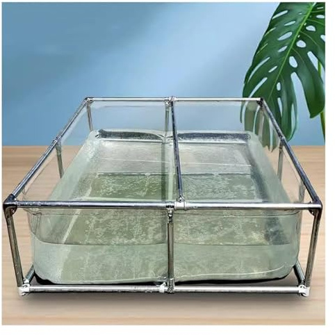Aquarium Portable Hors Sol en PVC – Réservoir d'eau Transparent Pliable avec vanne de vidange pour Bassin à Poissons extérieur et Jardin