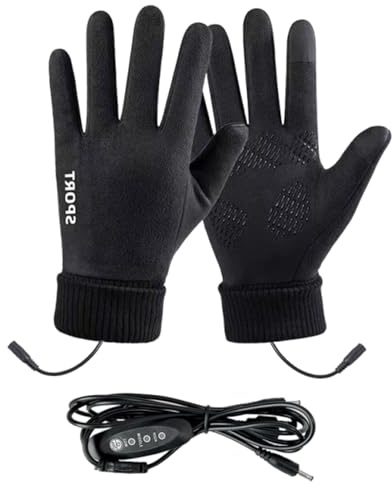 Generisch Heated Gloves - USB Beheizte Arbeitshandschuhe - 3 Stufen Touchscreen Für Radfahren Outdoor Autofahren Motorradfahren Und Freizeitaktivitäten
