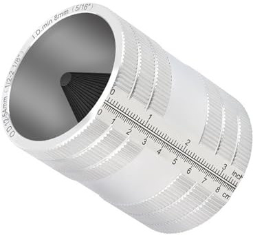 YUEHISY Escariador de Tubo Exterior Interior de 5/16 a 2-1/8, Herramienta de Desbarbado de Tubos de 12 a 54 Mm, Escalas Dobles, para Cobre, Acero Inoxidable, Aluminio y PVC