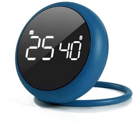 Royal Blue Quick Que Kitchen Timers, Visual timers Large LED Display Magnetic Countdown Countup Timer for Classroom Cooking Fitness Baking Studying Teaching, Easy for Kids and Seniors (Royal Blue)