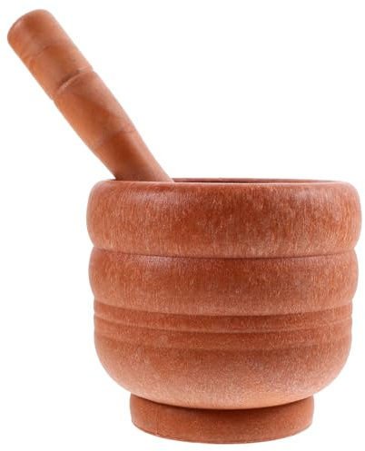 Luxshiny Presse-ail Manuel Pilon Ergonomique Et Bol à Broyer, Plastique Solide, Pour Écraser Ail Et Épices, La Cuisine Maison Et Restaurant